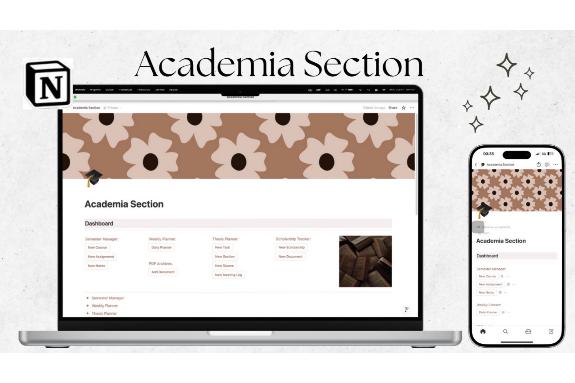 Notion Template Academia Section 