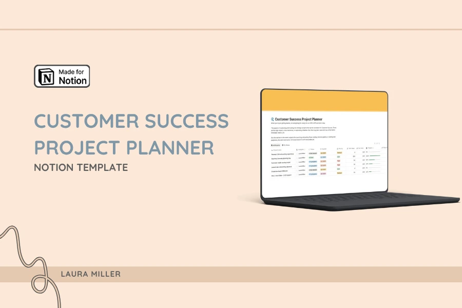 Notion Template: Customer Success Project Planner
