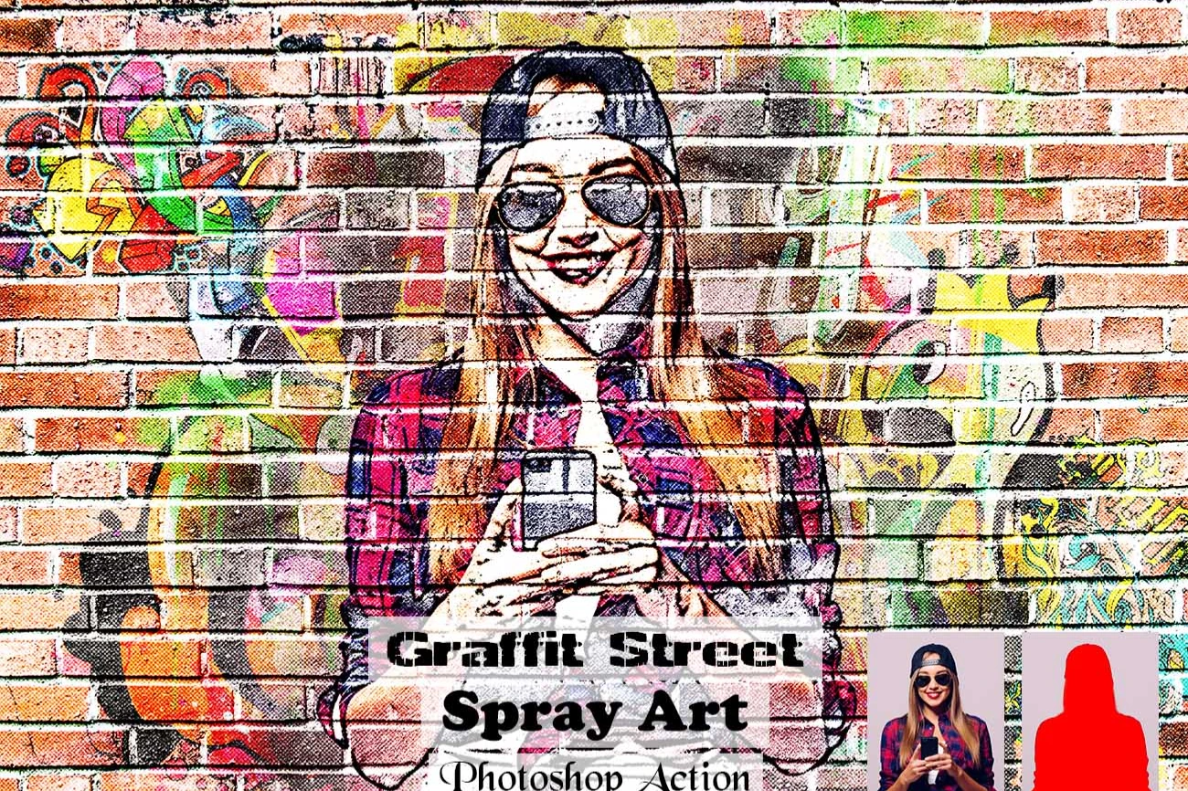 Graffiti Street Spray Art Photoshop Action