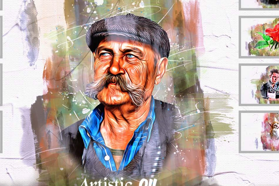 Artistic Oil Paint Stroke Photoshop Action