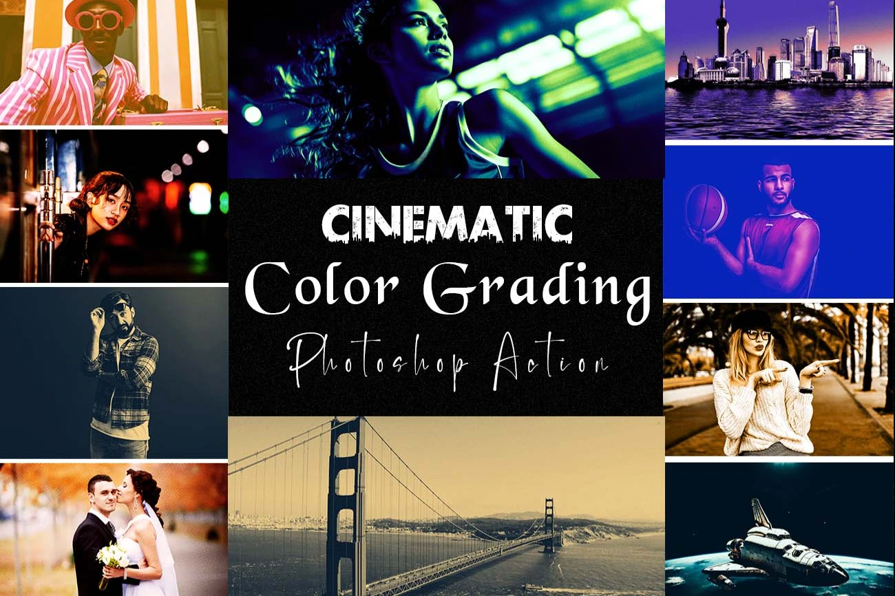 Cinematic Color Grading Photoshop Action