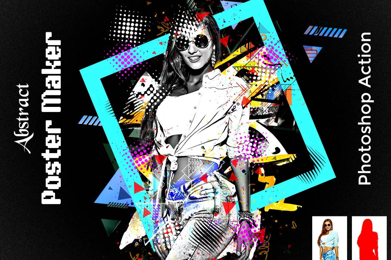 Abstract Poster Maker Photoshop Action