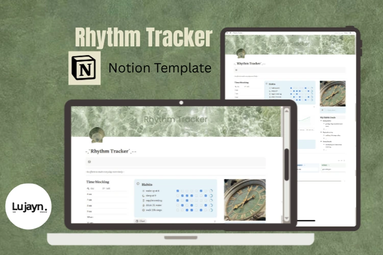 The Rhythm Tracker Notion Tour |how i manage my PCOS symptoms and stay productive