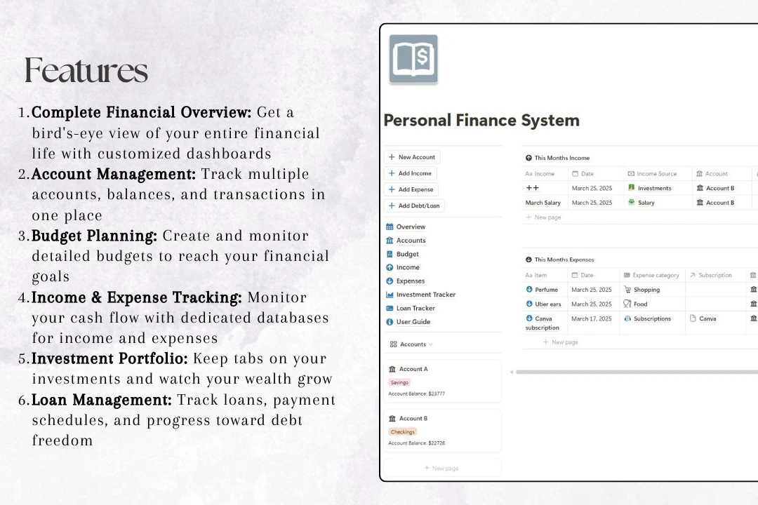 Notion Personal Finance Management Template