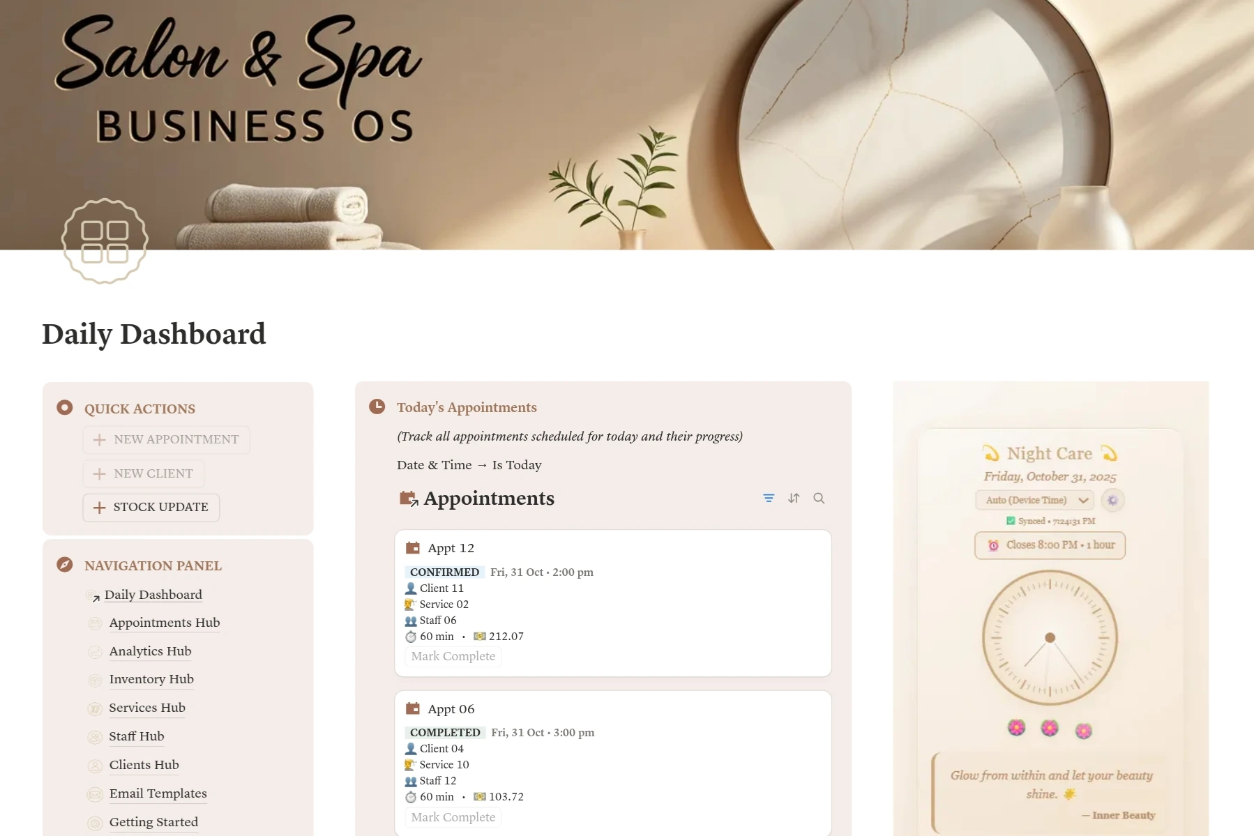 Salon & Spa Business OS