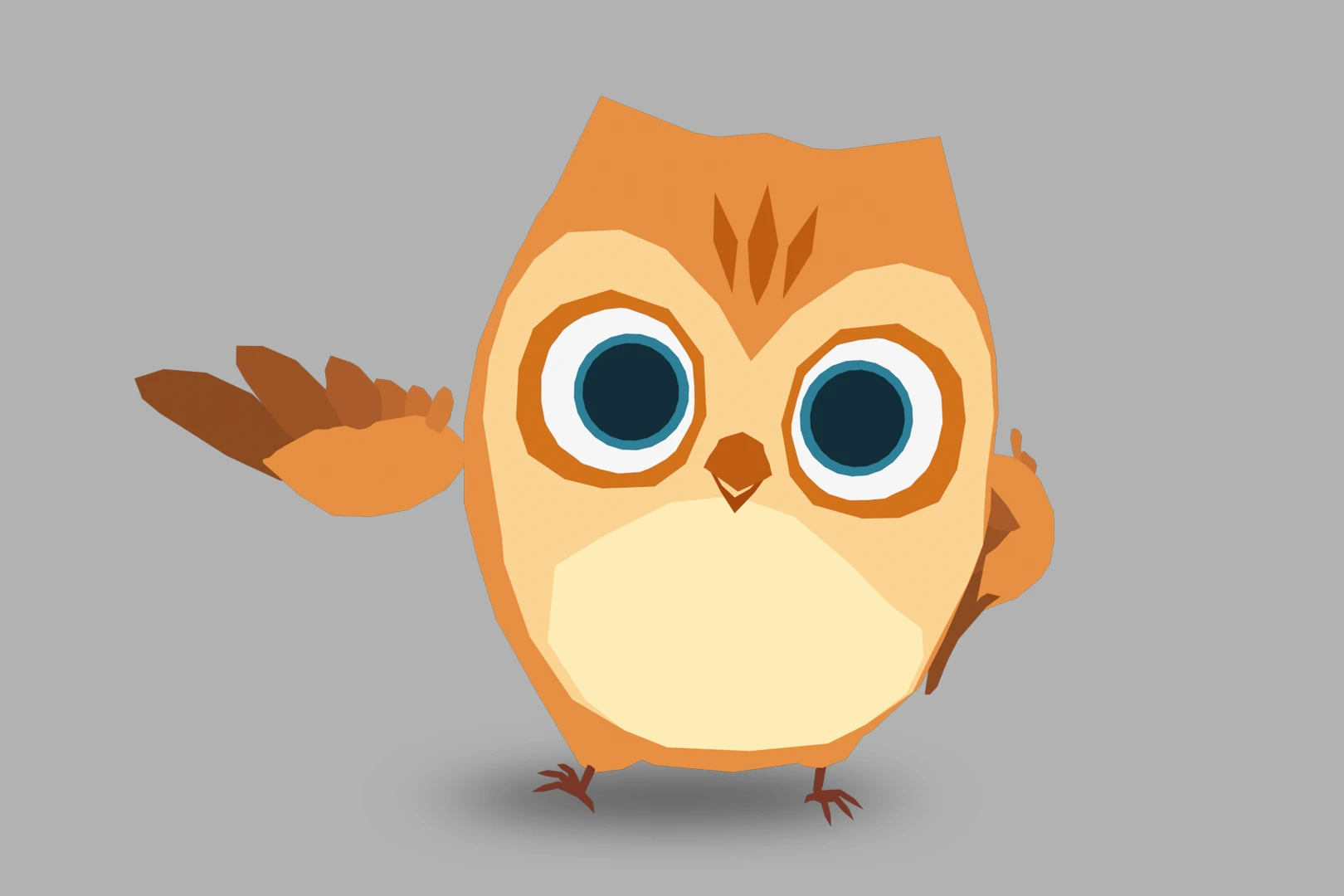 Pello the Owl - 3D Character Model with Animations