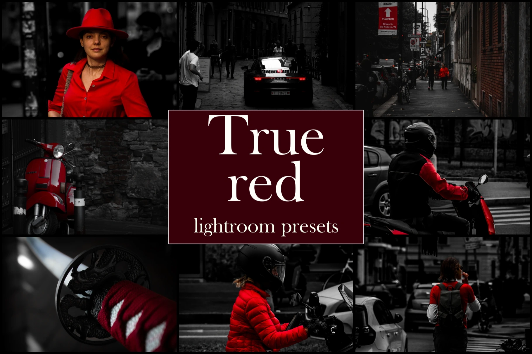 Professional Lightroom Presets Pack: True Red
