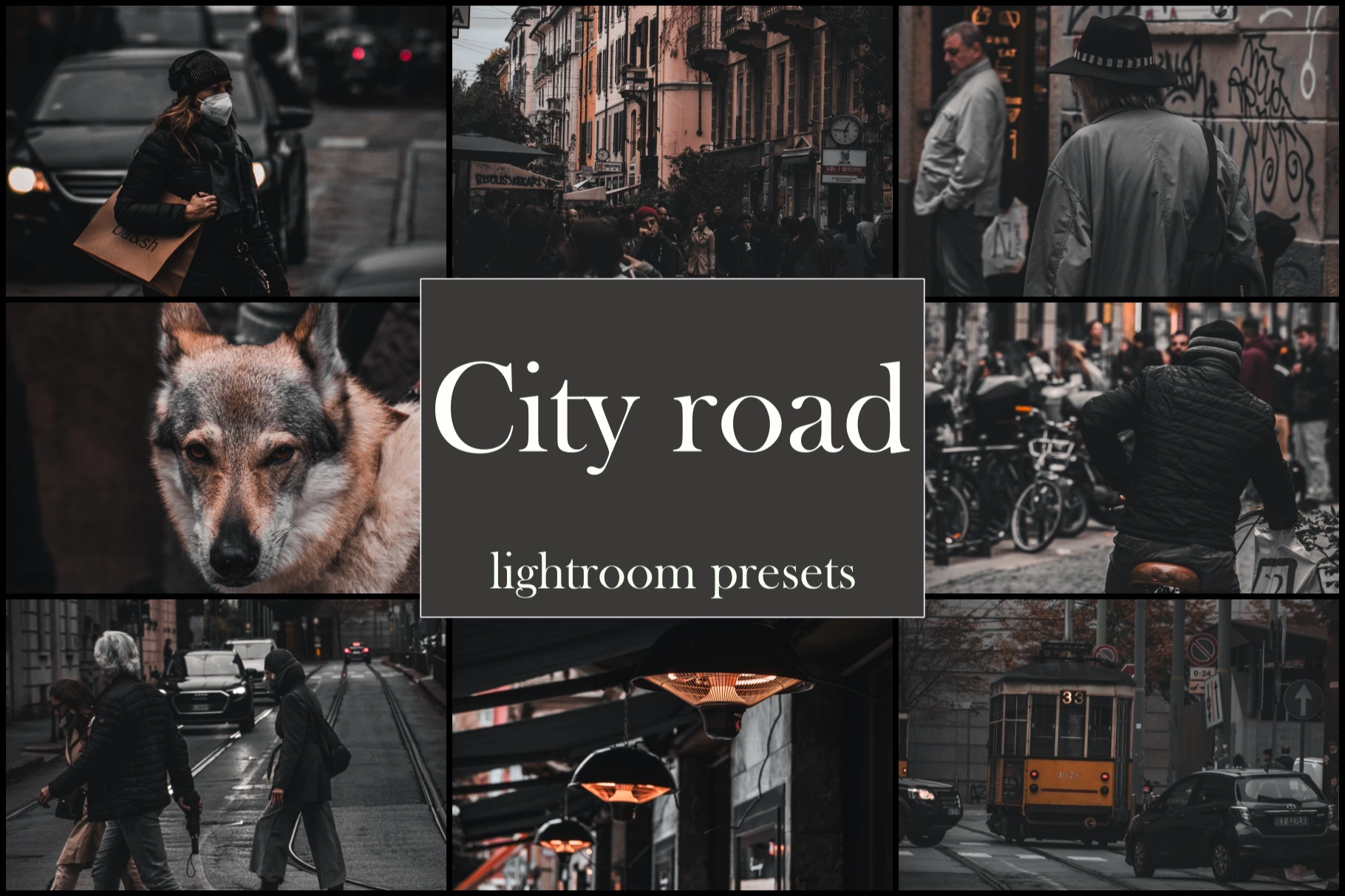 Professional Lightroom Presets Pack: City road (preset street photography)
