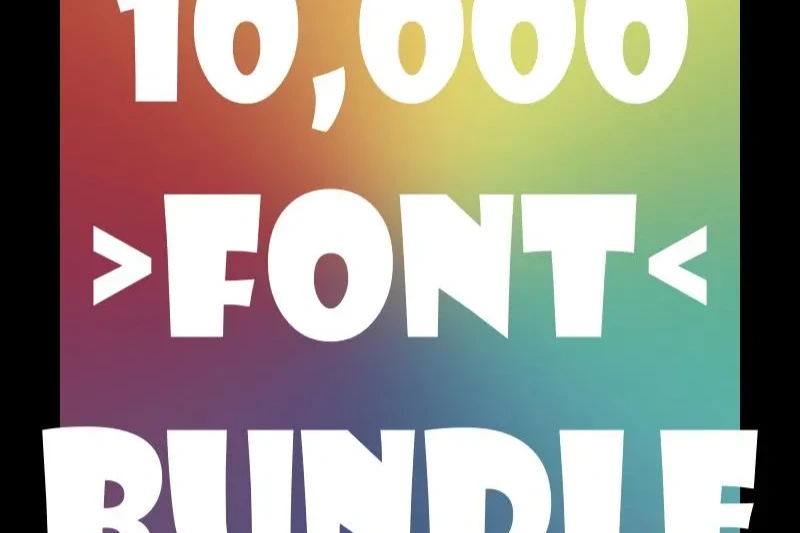 10,000 Font Mega Pack Bundle: Versatile Fonts for Designers (Digital ...