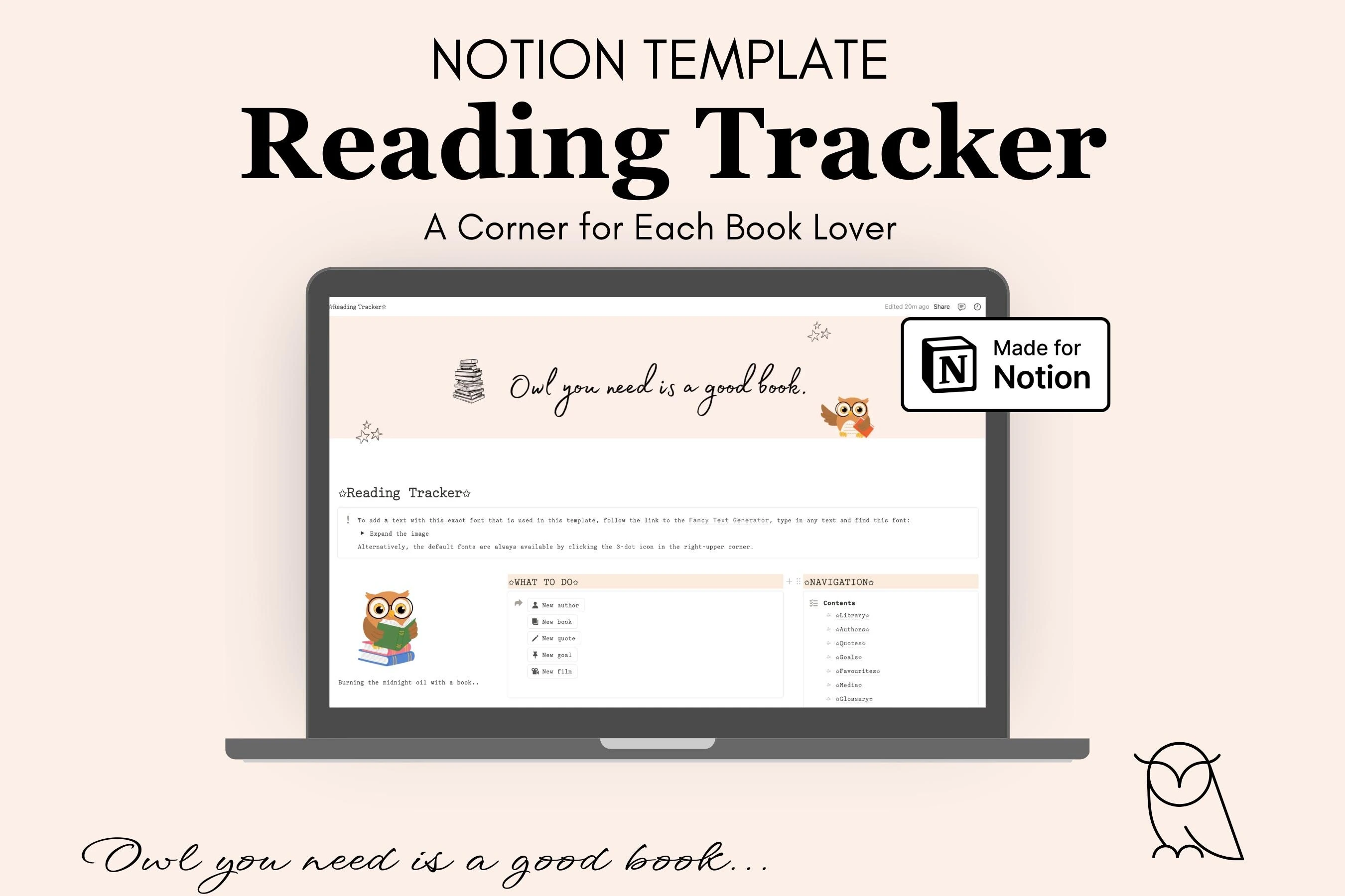 Reading Tracker Notion Template