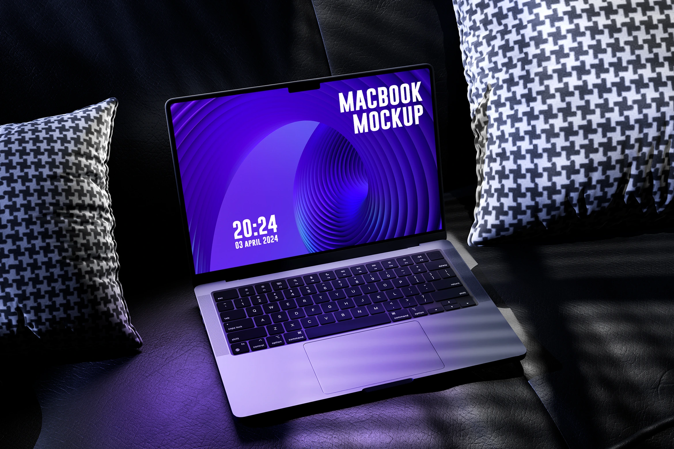 Dark Theme Macbook Mockup