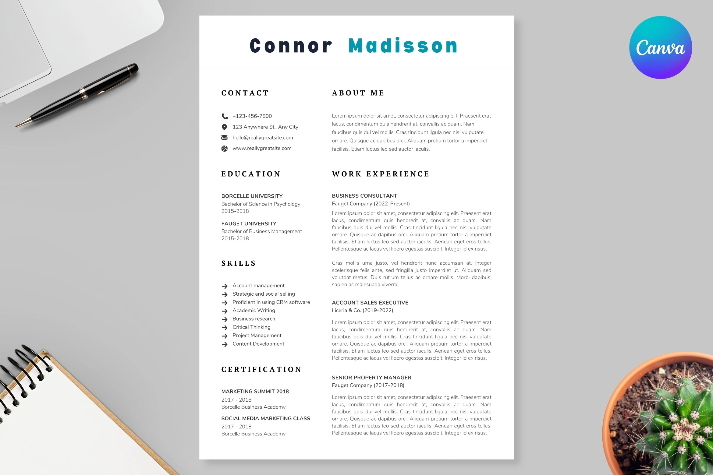 11 . Clean Resume CV - Canva Template - Jiw-Graphics
