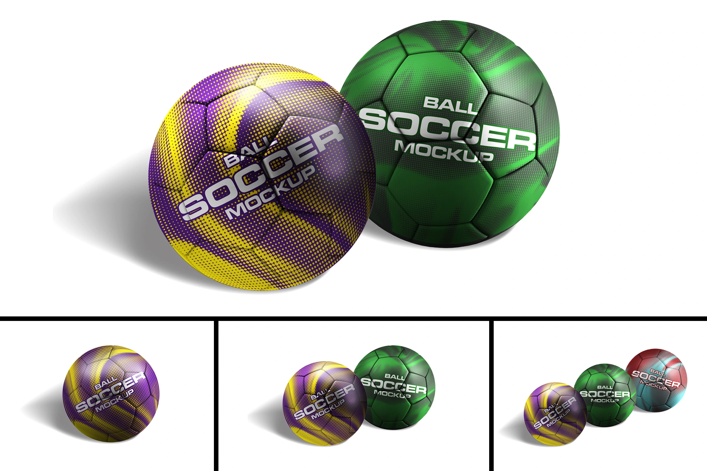 Realistic Soccer Ball Mockup