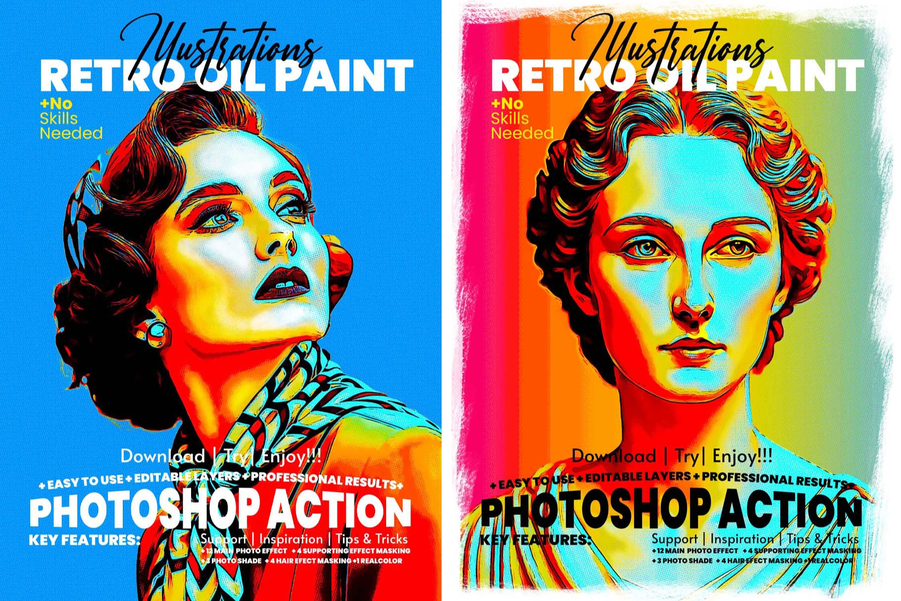 Retro oil paint illustration Photoshop Action.jpg