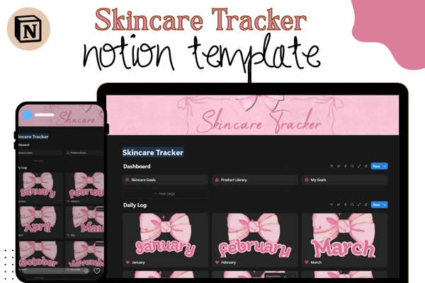 Skincare Tracker Notion Template