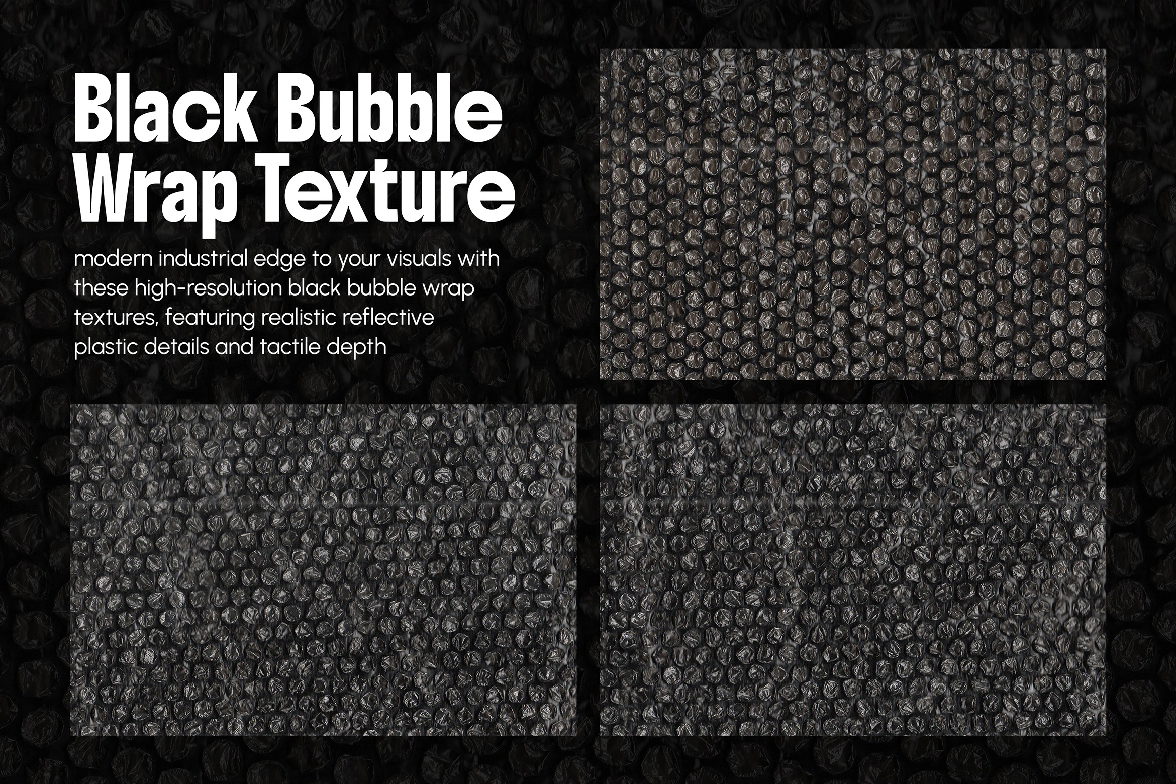 Black Bubble Wrap Texture