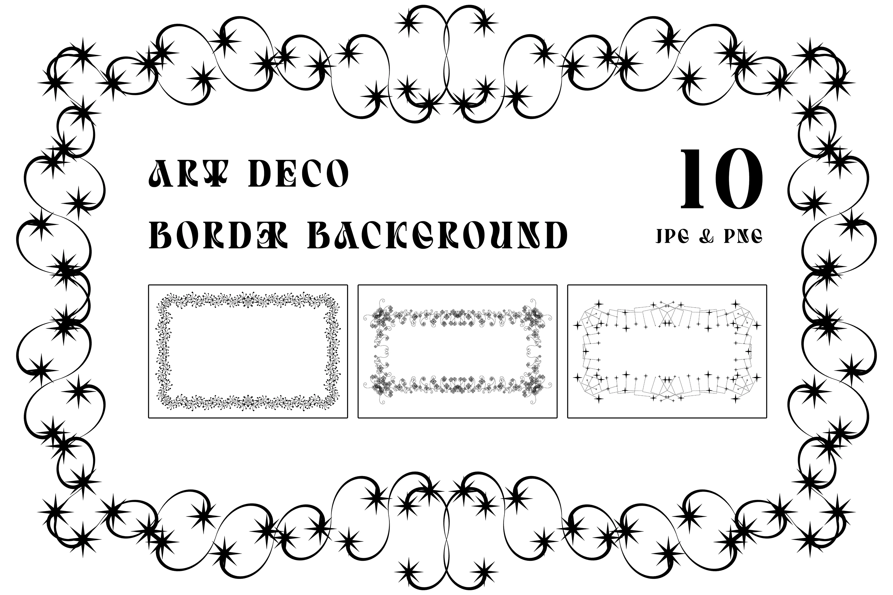 Art Deco Border Background