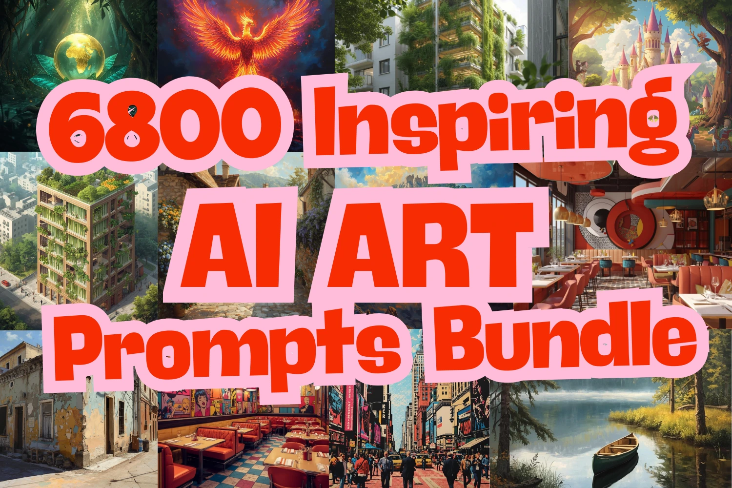 6800 Inspiring AI Art Prompts Bundle - Prompt Hub